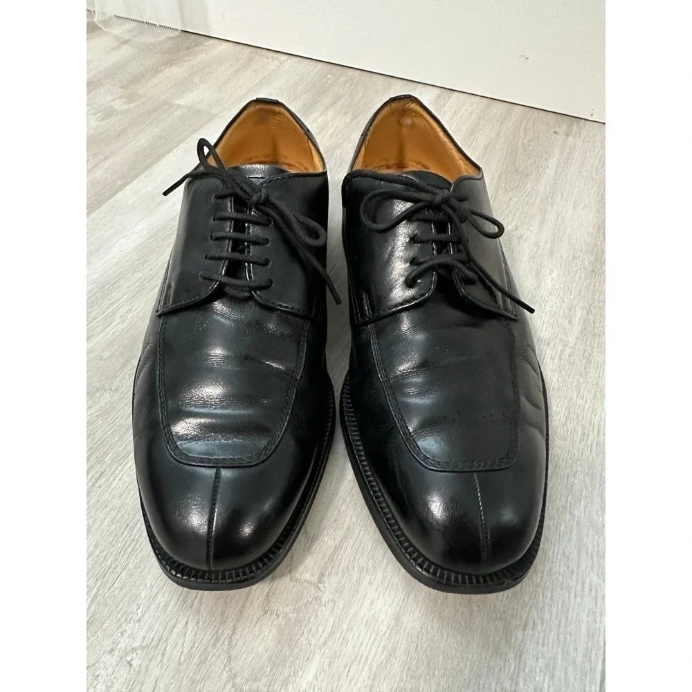 Burberry London Black Leather Cap Toe Oxford Dress Shoes Men’s sz 24.5 us 7